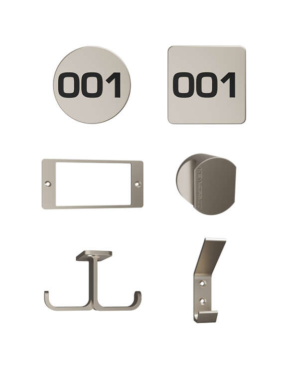 Keyless 1 lock accessories satin nickel