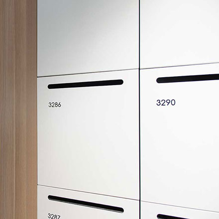 mail chutes with laminate finish