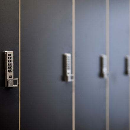 lockers with laminate finish