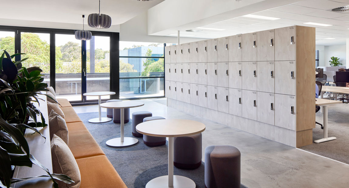 workplace lockers by lockin made in melbourne for NHP Australia