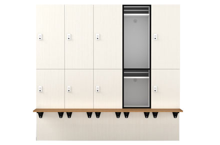 p2 + hanging locker with bench seat