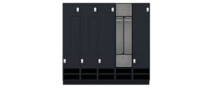 plb2 2 door hanging locker with shoe box and wave door