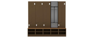 pls2 2 wave door locker with bench seat and shoe box