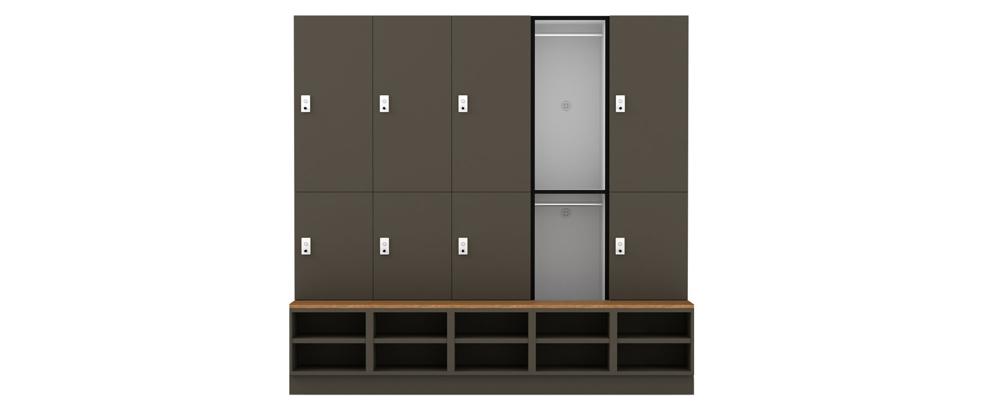 ps2 hanging locker with bench seat and shoe box
