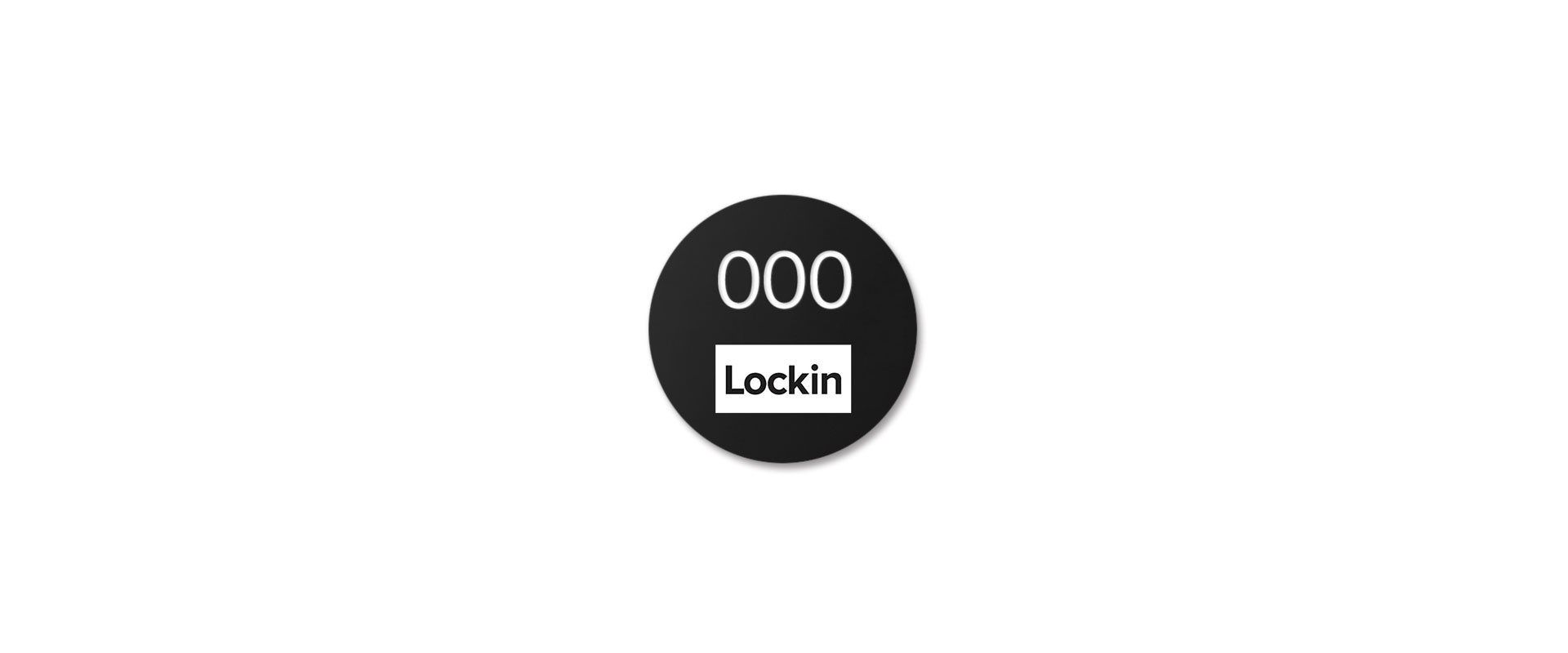 round number tags with logo for lockers by lockin