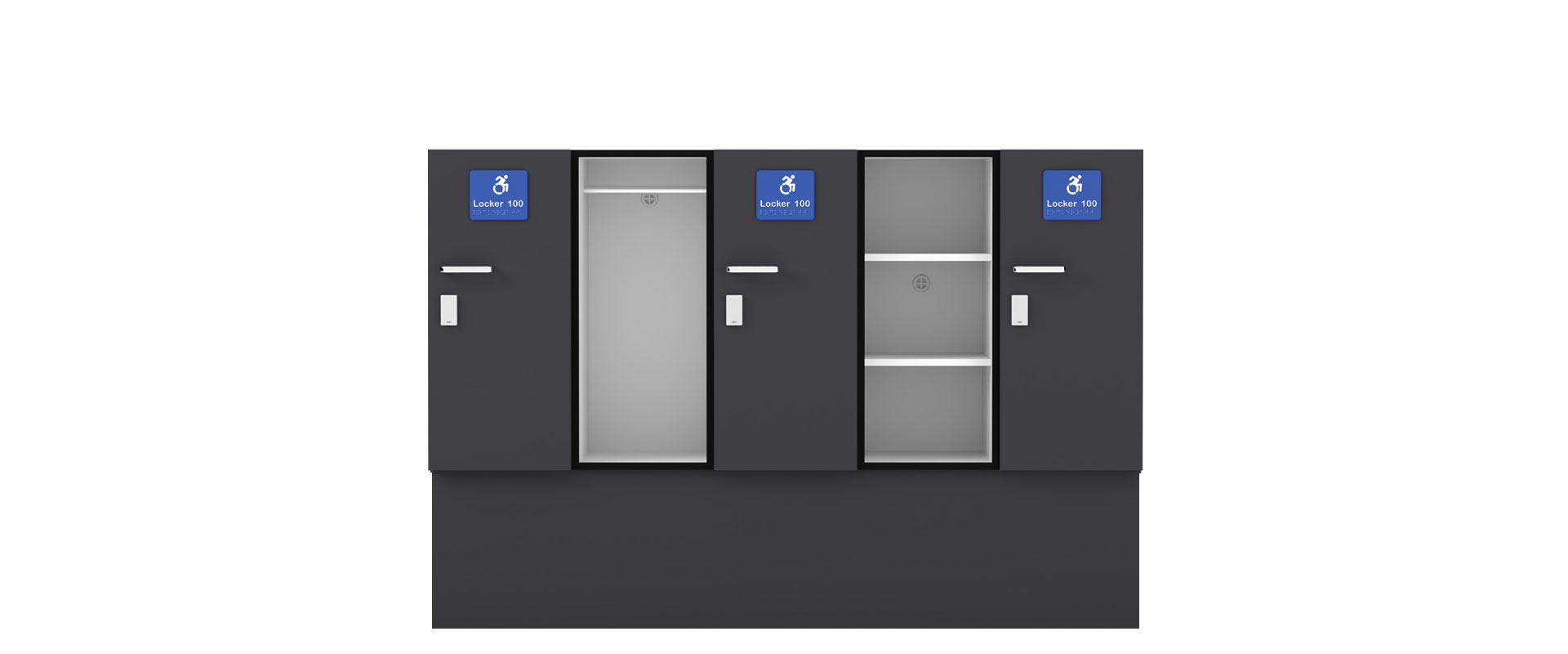 1 door accessible shelving locker by lockin