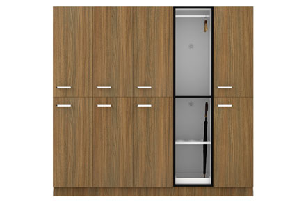 EOTU End-of-trip amenities - coat and umbrella cupboard