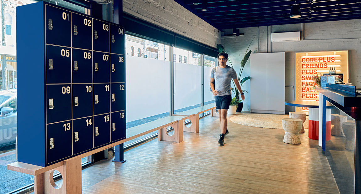 custom lockers for gym and change rooms by Lockin for CorePlus