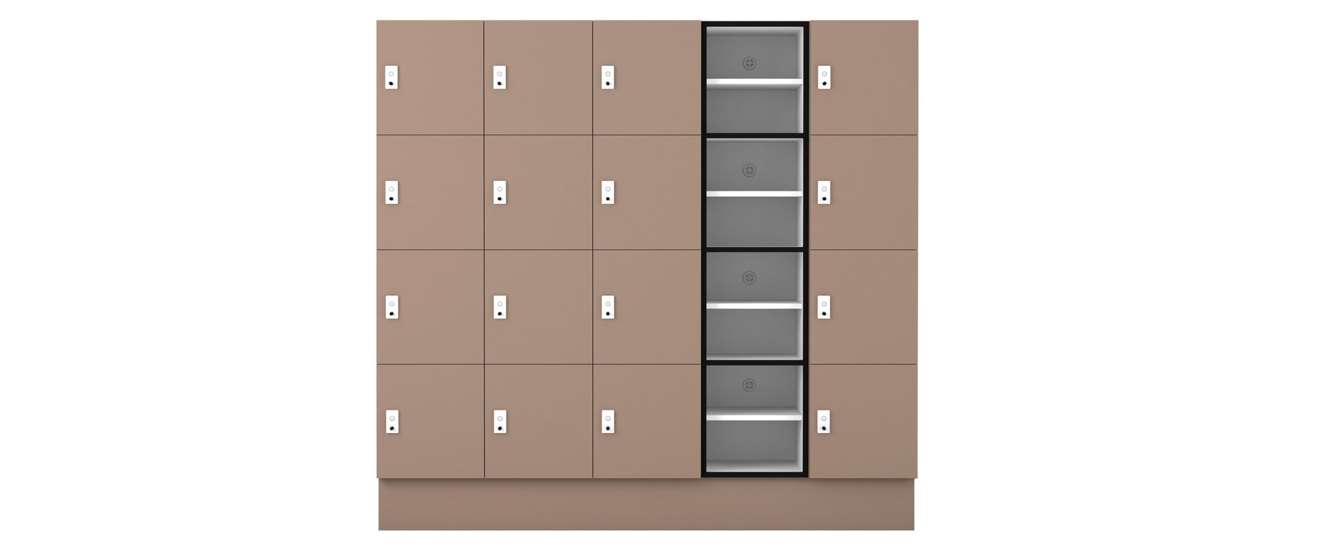shelving lockers 4 door by lockin