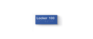 accessible locker signage with no icon by lockin