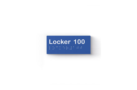 accessible locker signage with no icon by lockin