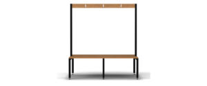 double bench seat with hanging rail by Lockin