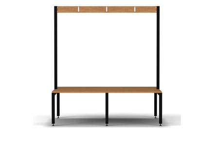 double bench seat with hanging rail by Lockin