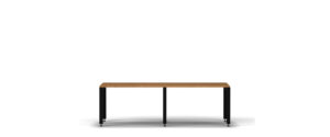 hardwood timber and steel bench seats by Lockin