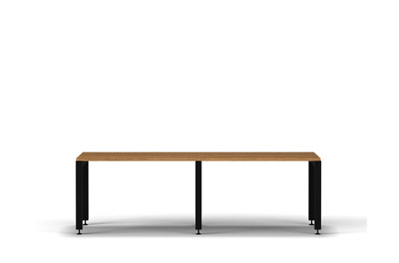 hardwood timber and steel bench seats by Lockin