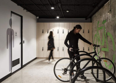 end-of-trip facility lockers by lockin