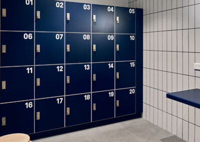 custom lockers for gym and change rooms by Lockin for CorePlus