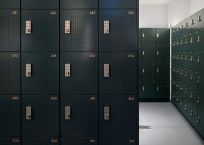 gym and change room lockers and storage at the Commons Health Club