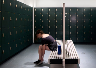 gym and change room lockers and storage at the Commons Health Club