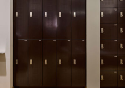gym and change room lockers and storage at the Commons Health Club