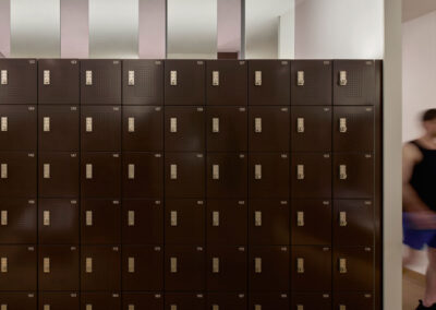 gym and change room lockers and storage at the Commons Health Club
