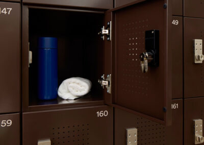 gym and change room lockers and storage at the Commons Health Club