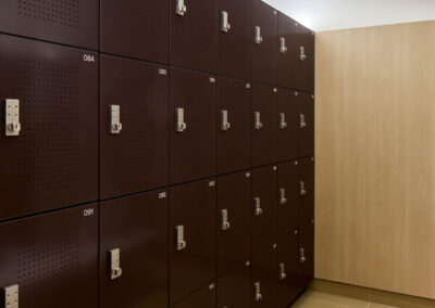 gym and change room lockers and storage at the Commons Health Club