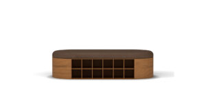 lockin ottoman with shoe shelf