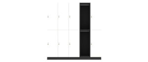 lockin 2 door steel hybrid hanging lockers