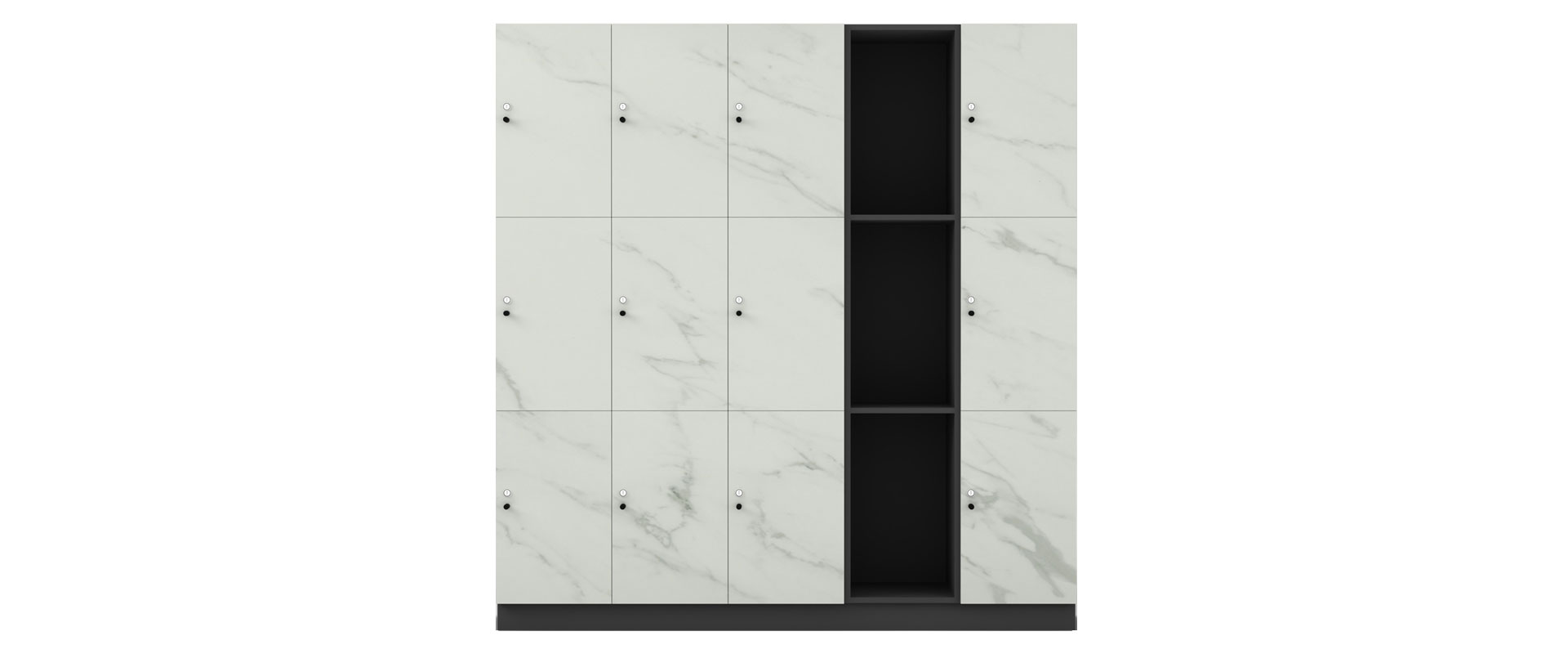 lockin steel hybrid shelving lockers HY3