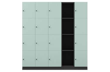 4 door locker - HY4 Steel hybrid shelving locker