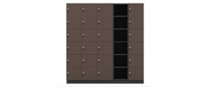 lockin 6 door steel hybrid shelving lockers HY6