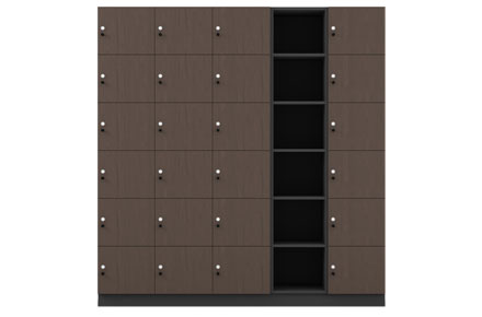 6 door locker HY6 Steel hybrid shelving locker