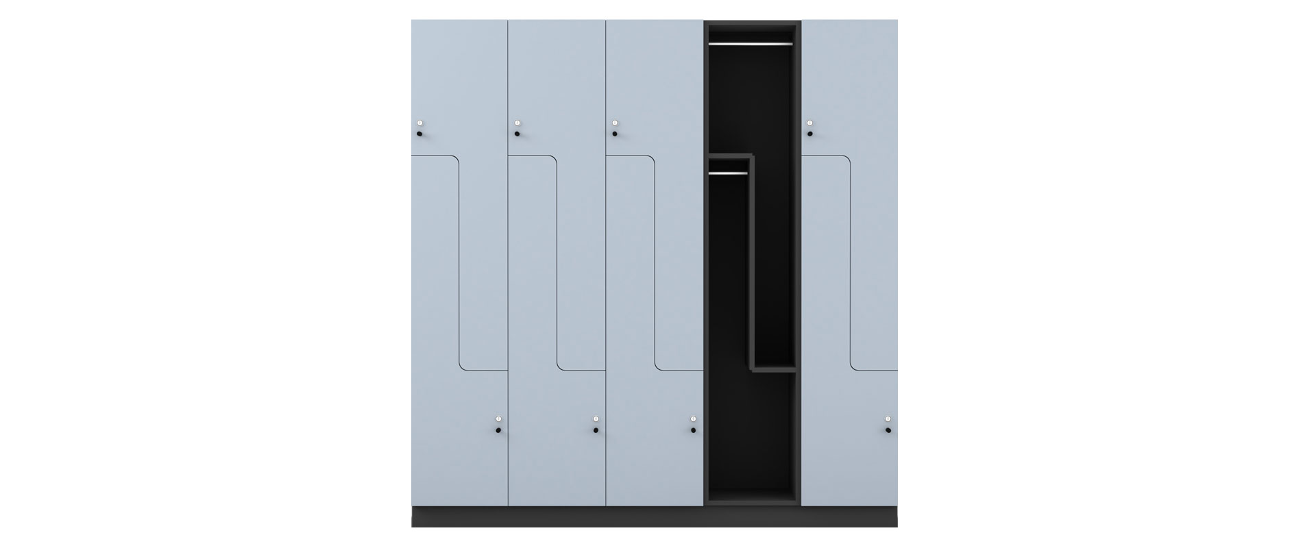 lockin 2 wave door steel hybrid lockers HYL2