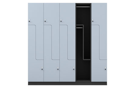 2 wave door - HYLD steel hybrid hanging locker by lockin