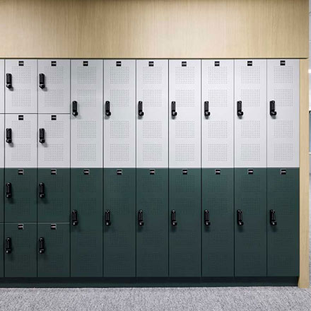 lockin worplace shelving and hanging lockers