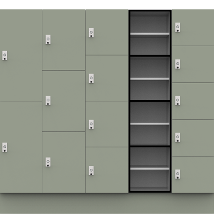 shelving lockers by Lockin