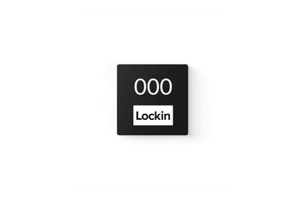 Square number tags with logo