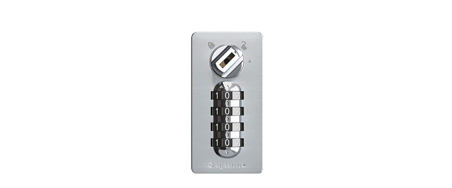 digilock dial combo lock nickel