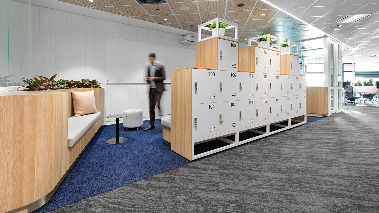 workplace lockers at Royal Melbourne Hospital - Lockin