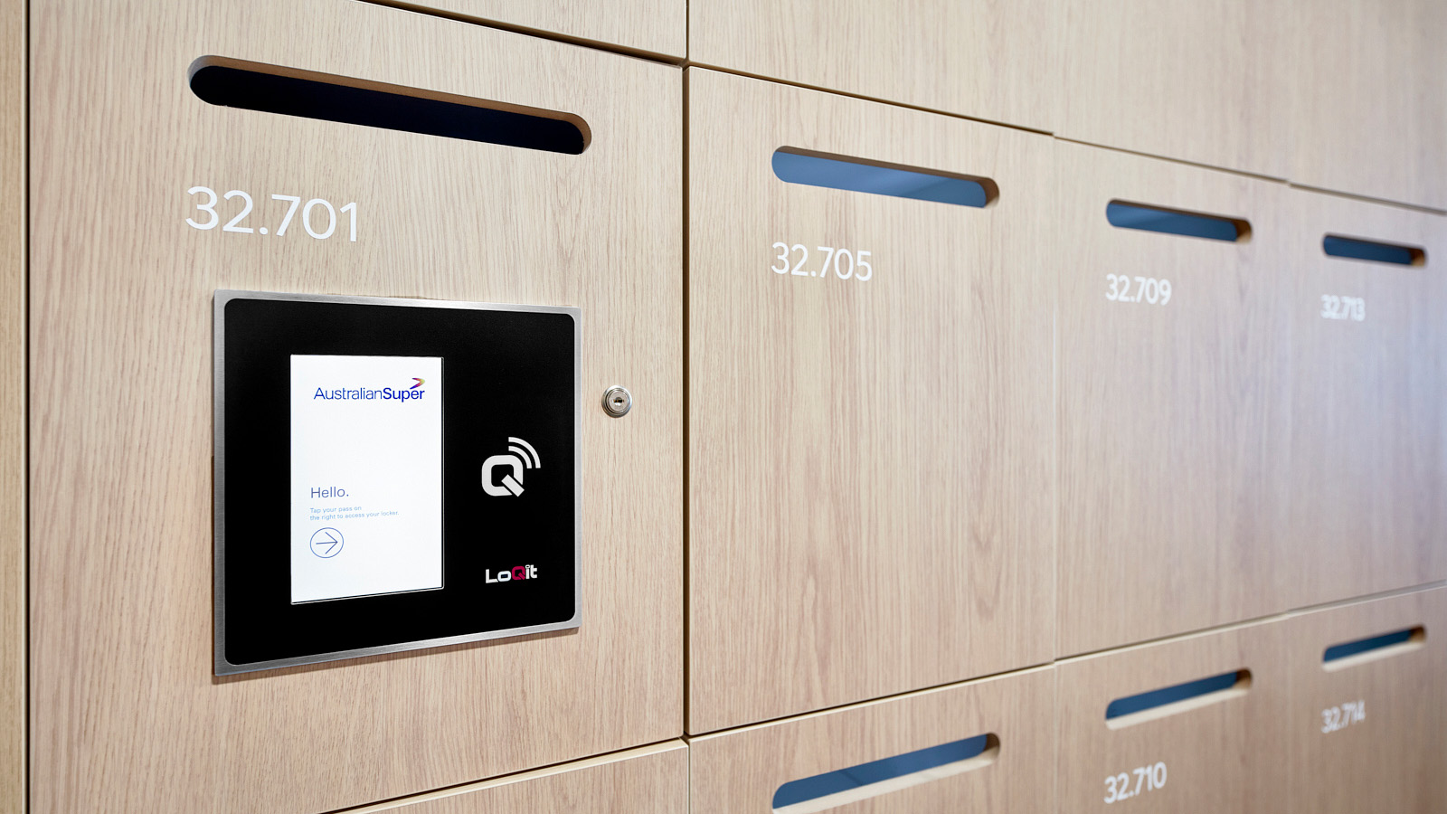 workplace lockers at Royal Melbourne Hospital - Lockin