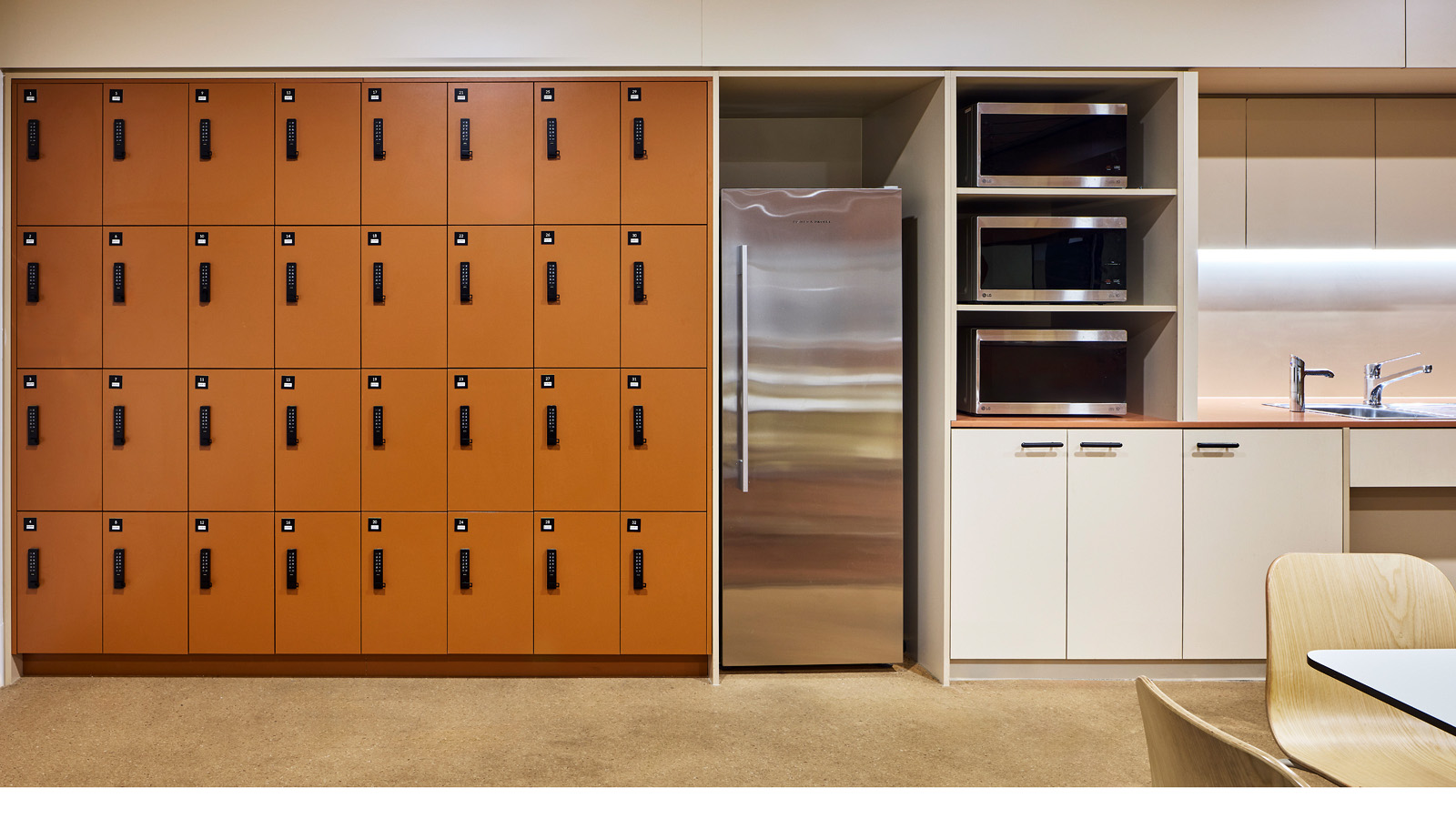 workplace lockers at Royal Melbourne Hospital - Lockin
