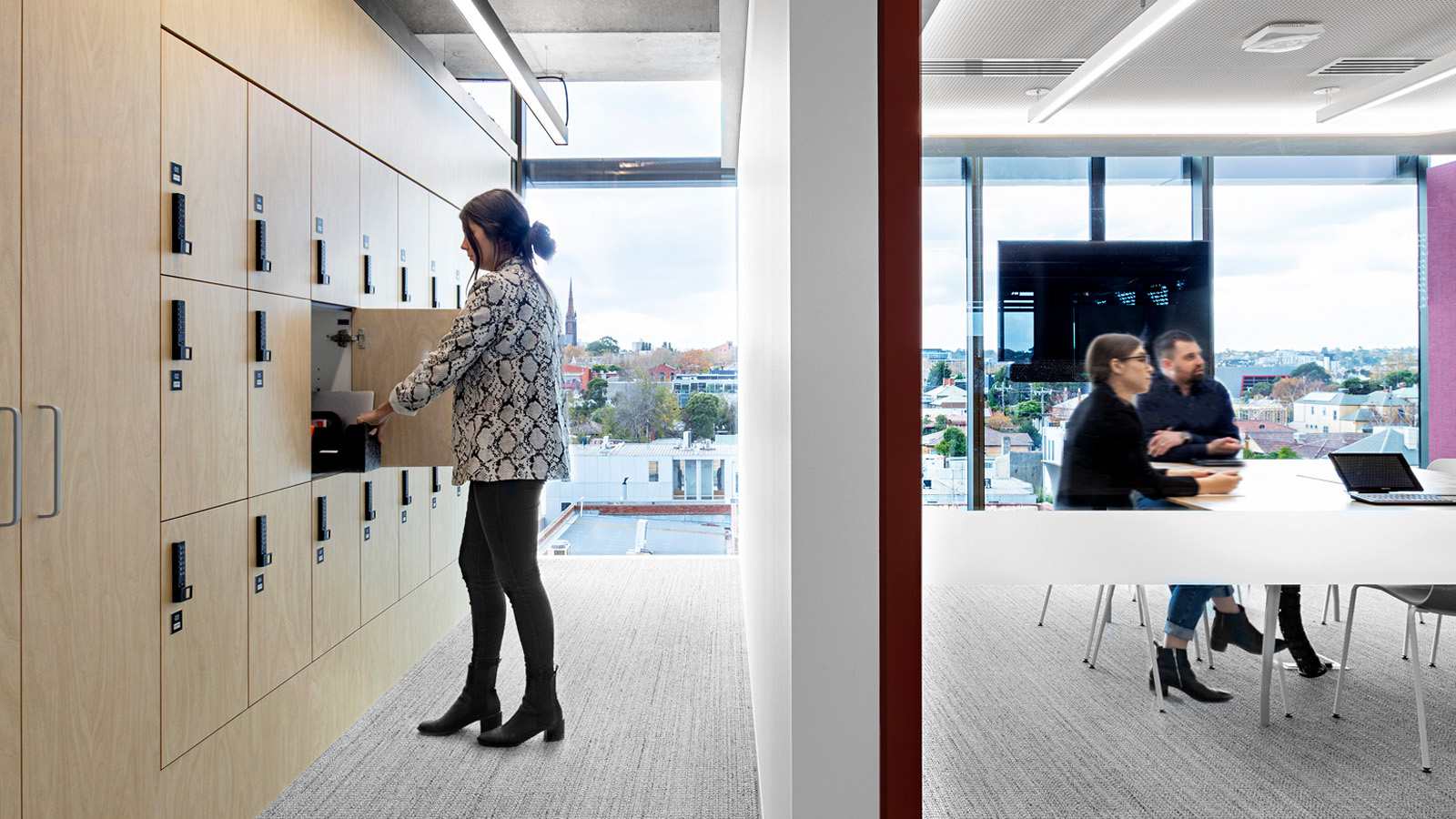 workplace lockers at Royal Melbourne Hospital - Lockin