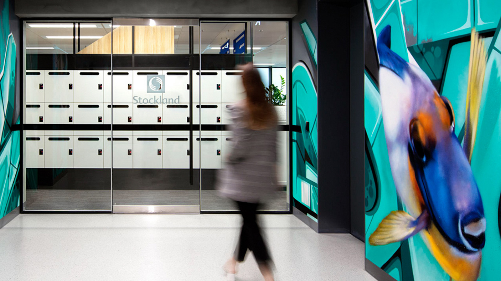workplace lockers at Royal Melbourne Hospital - Lockin